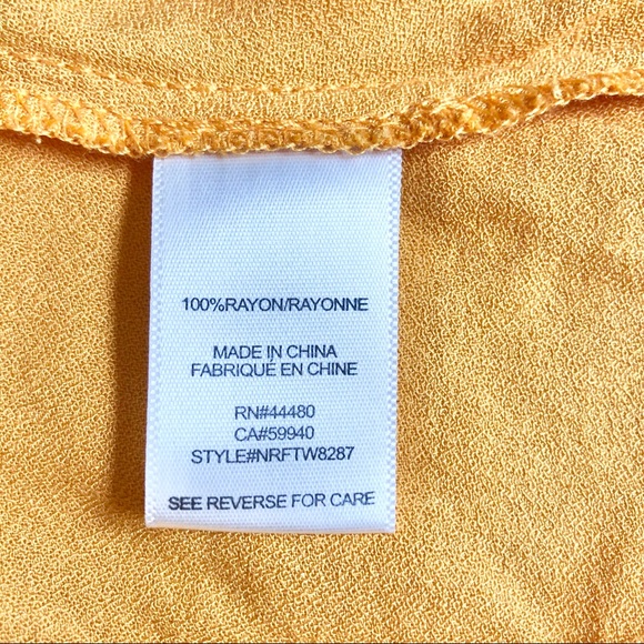 NWOT Love Fire || Yellow Peplum Shirt - Picture 6 of 6
